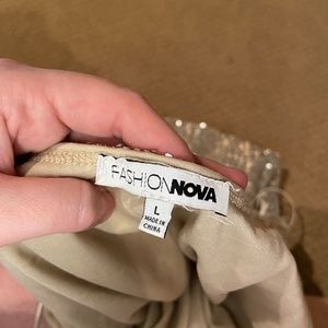 Fashion nova silver mini dress